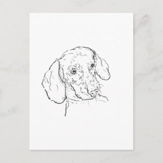 Dachshund vykort – Sausage Dog Illustration