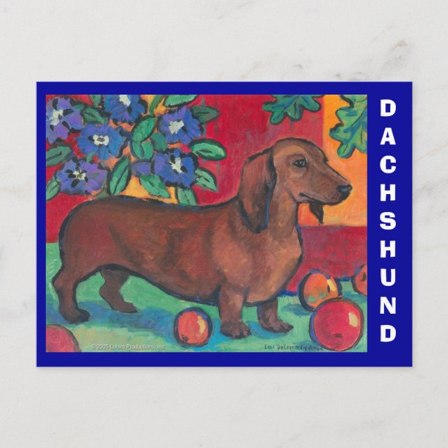 Dachshund-vykort Vykort (Framsida)