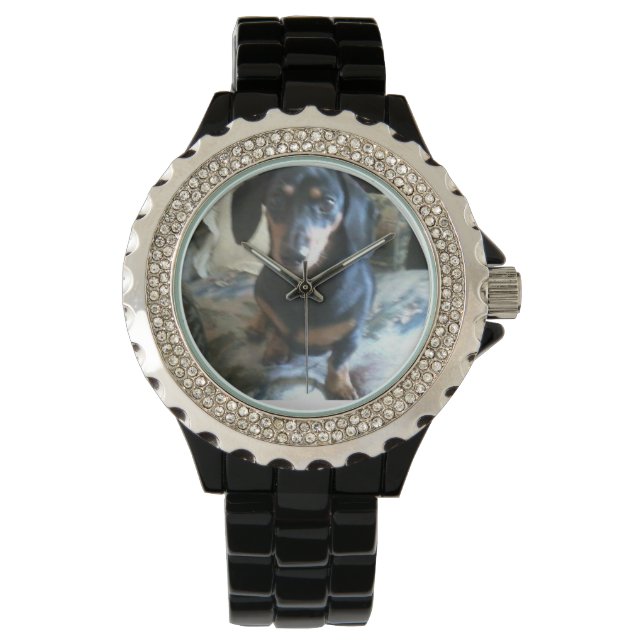 Dachshund watch, eller lägg till din egen bild! armbandsur (Framsida)
