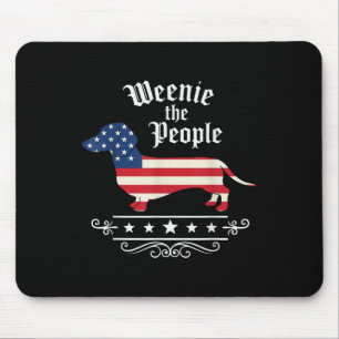Dachshund Weenie The People Rolig Amerikansk Flagg Musmatta