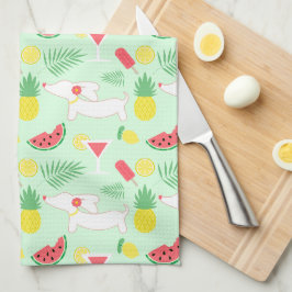 Dachshund Weenies & Martinis Gift Kitchen Dish Kökshandduk