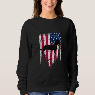 Dachshund Weiner American USA flagga 4:e juli T Shirt