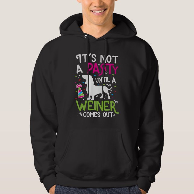 Dachshund Weiner Dog Funny Hoodie (Framsida)