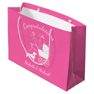 Dachshund Weiner Hund Baby Shower Fransk Rosa Girl
