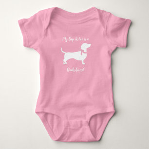 Dachshund Weiner Hund Baby Shower Fransk Rosa Girl T Shirt