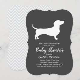 Dachshund Weiner Hund Baby Shower Gender Neutral Inbjudningar