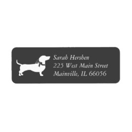 Dachshund Weiner Hund Baby Shower Gender Neutral Returadress Etikett