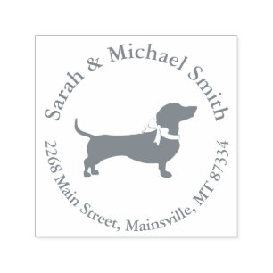 Dachshund Weiner Hund Baby Shower Gender Neutral Självfärgande Stämpel