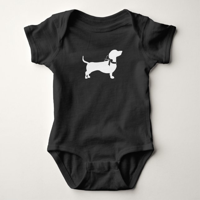 Dachshund Weiner Hund Baby Shower Gender Neutral T Shirt (Framsida)