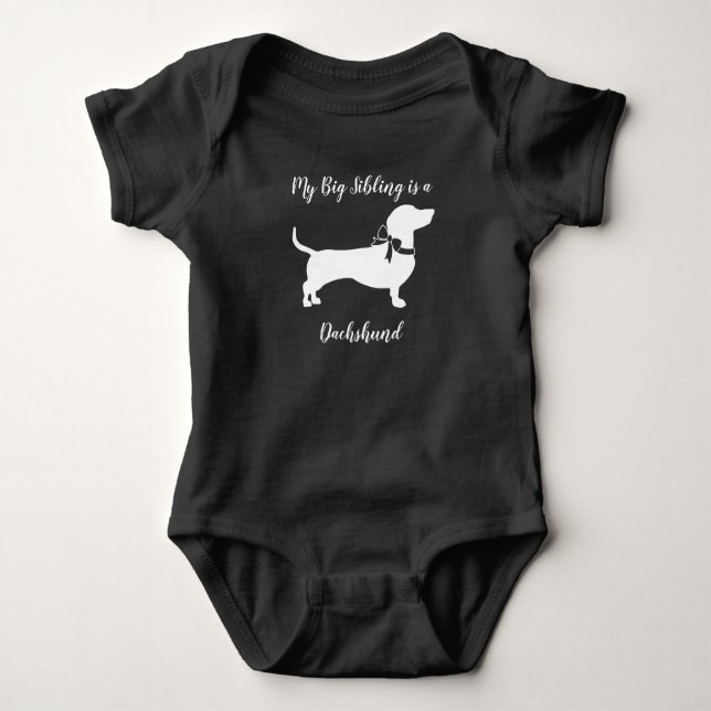 Dachshund Weiner Hund Baby Shower Gender Neutral T Shirt (Framsida)