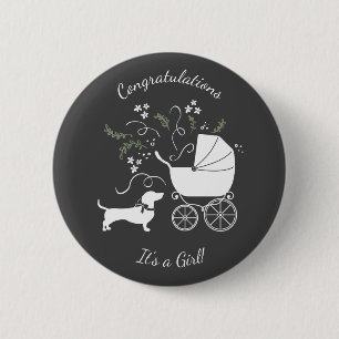 Dachshund Weiner Hund Baby Shower Knapp