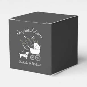 Dachshund Weiner Hund Baby Shower Kön Neutral Presentaskar