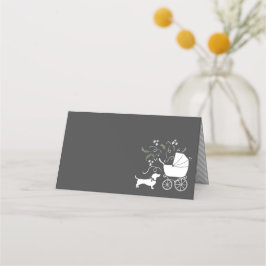 Dachshund Weiner Hund Baby Shower Placeringskort