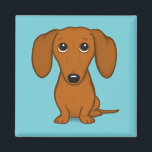 Dachshund | Weiner Hund | Cute Doxie Tecknad hund Magnet<br><div class="desc">Cute Dachshund Magnet</div>