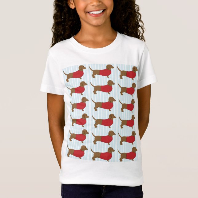 DACHSHUND WEINER HUND KIDS T-SHIRTS (Framsida)