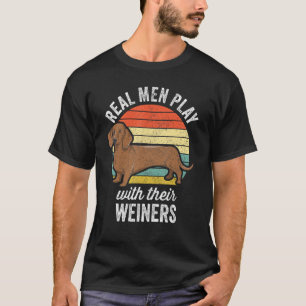 Dachshund Weiner Hund - Riktigt Manar leker med si T Shirt