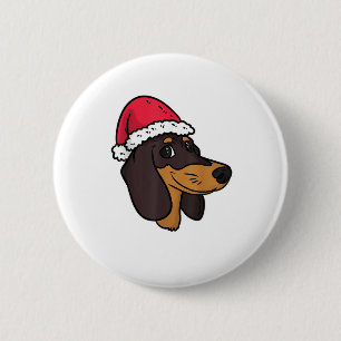 Dachshund Weiner Hund Santa jul Knapp
