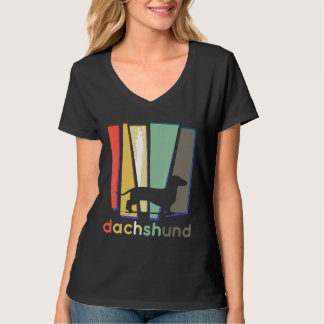 Dachshund Weiner Hund Vintage Retro Mor Pappa Gift T Shirt
