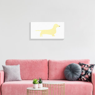 Dachshund WHaton silhouette Canvastryck