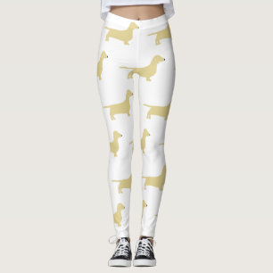 Dachshund WHaton silhouette Leggings