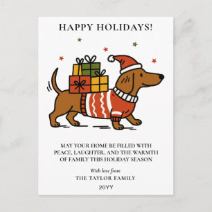 Dachshund Wiener Dog Ful Triggar Jultröja Helg Vykort