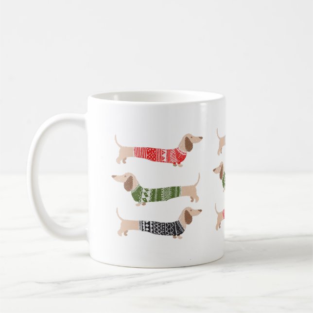 Dachshund Wiener Dog Husdjursälskare Julpresent Kaffemugg (Vänster)