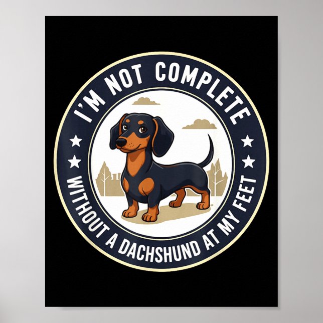 Dachshund Wiener Dog  Poster (Framsidan)