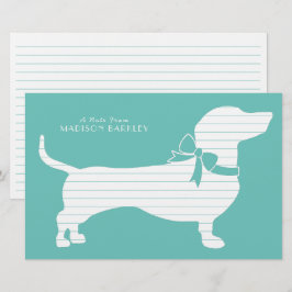 Dachshund Wiener Dog Puppy Stationery Brevpapper