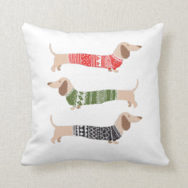 Dachshund Wiener Dogs Jultröja Högtid Kudde
