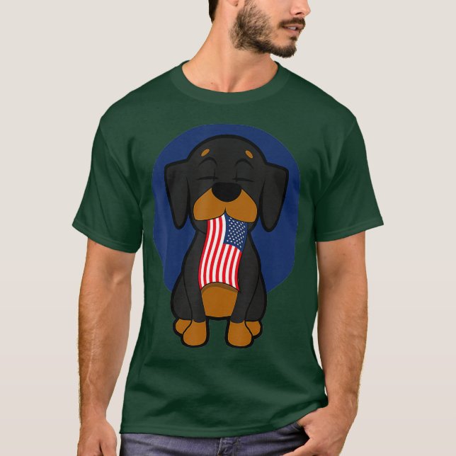 Dachshund Wiener Hett Hund Whelp Funny Gift T Shirt (Framsida)