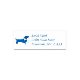 Dachshund Wiener Hund Baby Shower Blue Boy Självfärgande Stämpel