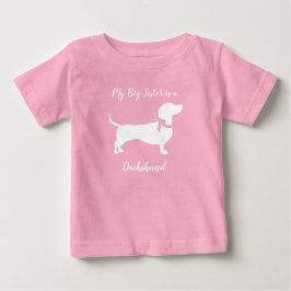 Dachshund Wiener Hund Baby Shower Rosa Girl T Shirt