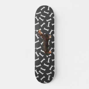 Dachshund wiener hund mini skateboard bräda 18,5 cm