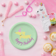 Dachshund Wiener Hund Party Papprare Tallrikar