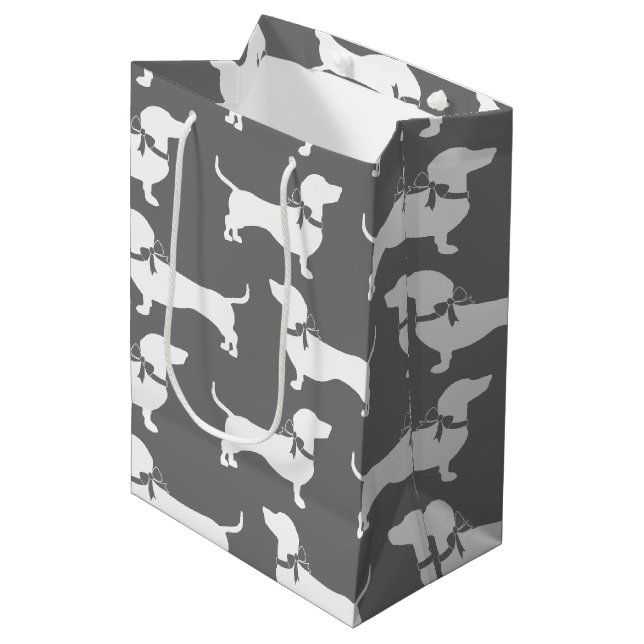 Dachshund Wiener Hund Puppy Medium Gift Bag (Framsidan Vinklad)