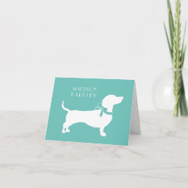 Dachshund Wiener Hund Puppy Note Card Anteckningskort
