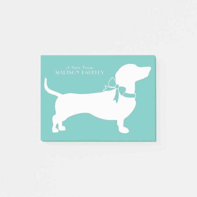 Dachshund Wiener Hund Puppy Post-it Notes Block (Framsida)