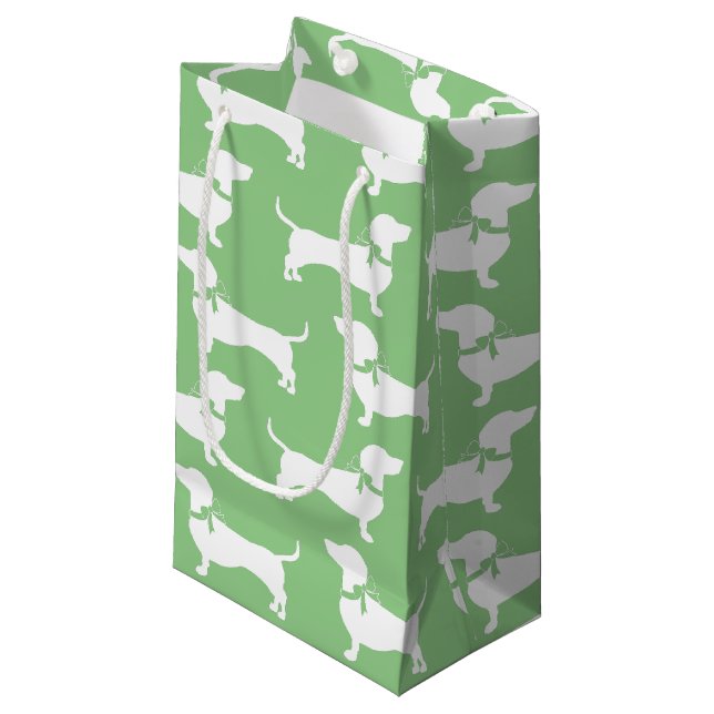 Dachshund Wiener Hund Puppy Small Gift Bag (Framsidan Vinklad)