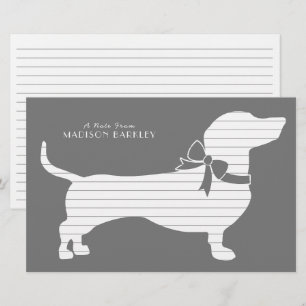 Dachshund Wiener Hund Puppy Stationery Brevpapper
