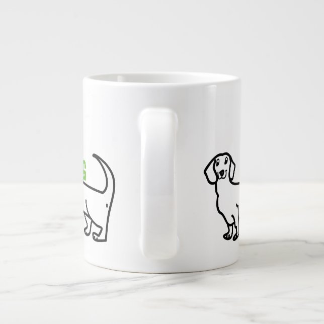 Dachshund Wiener Hund Simple Funny Quote Jumbo Mugg (Baksidan)