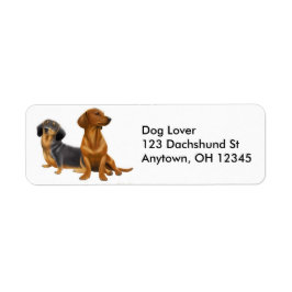 Dachshund Wiener Hundar-etikett Returadress Etikett