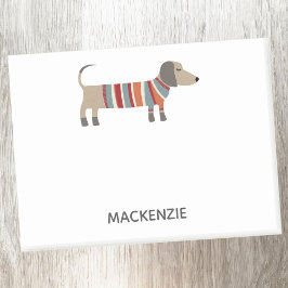 Dachshund Wiener Sause Hund Personlig Post-it Block