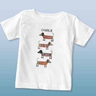 Dachshund Wiener Sause Hund Personlig T Shirt