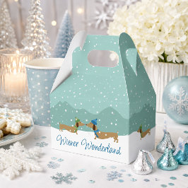 Dachshund Wiener Wonderland julklappslåda Presentaskar