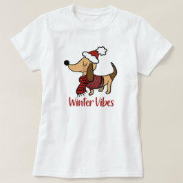 Dachshund Winter Hund T-Shirt