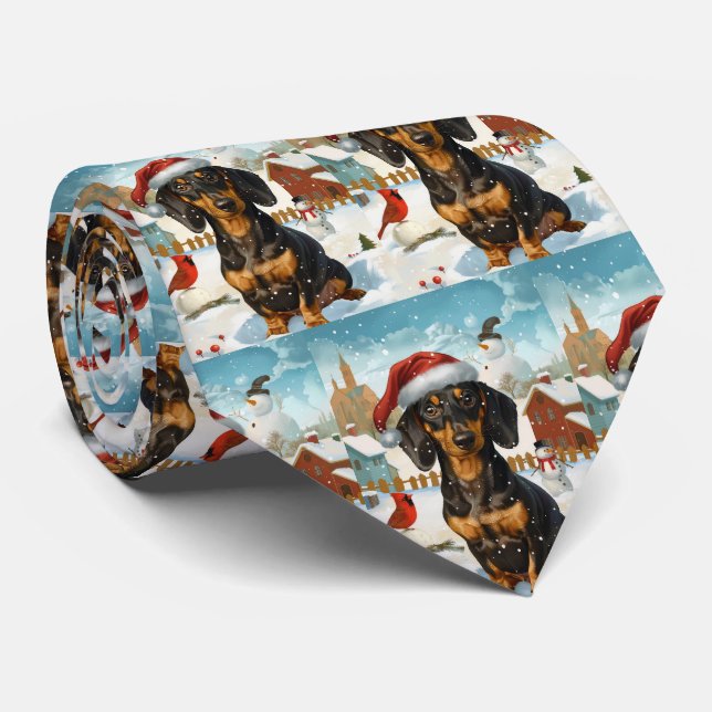 Dachshund Winter Wonderland jul Joy Slips (Rullad)