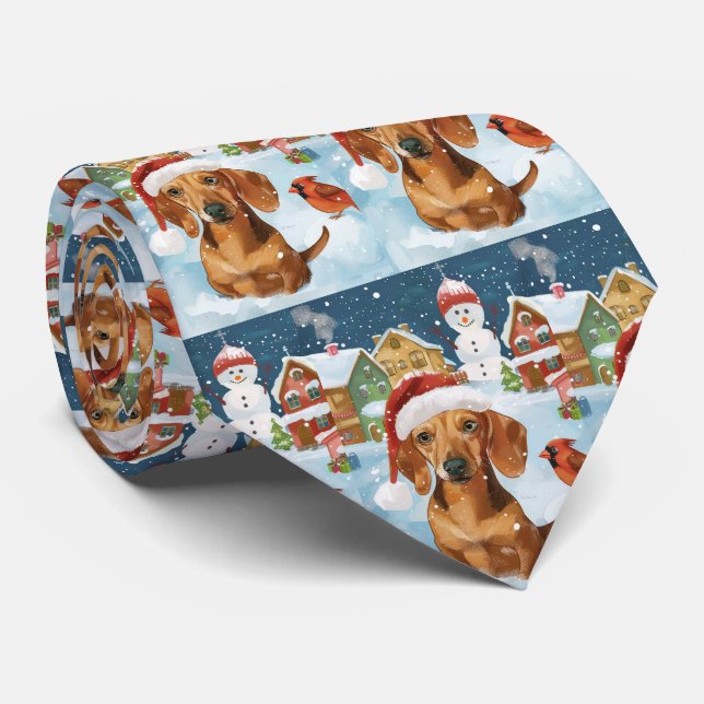 Dachshund Winter Wonderland jul Joy Slips (Rullad)