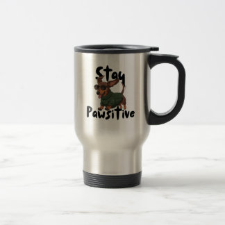 Dachshund with glasses Mug, Stay Pawsitive  Resemugg