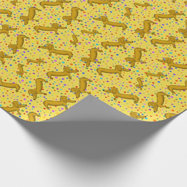 Dachshund Wrapping Papper Presentpapper (Hörn)