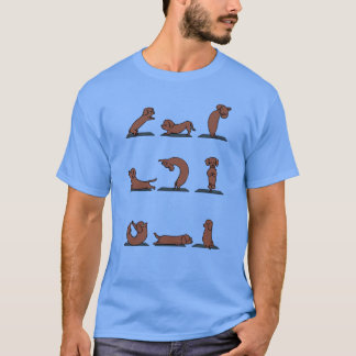 Dachshund yoga girl t shirt